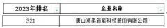 kaiyun官方网站 高潮37位！海泰新能再次登榜“中国动力企业（集团）500强”