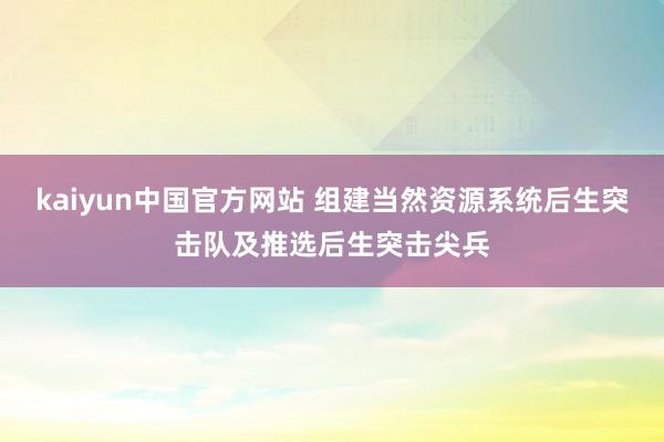 kaiyun中国官方网站 组建当然资源系统后生突击队及推选后生突击尖兵