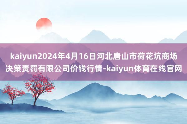 kaiyun2024年4月16日河北唐山市荷花坑商场决策责罚有限公司价钱行情-kaiyun体育在线官网