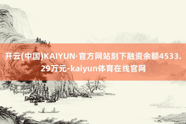 开云(中国)KAIYUN·官方网站刻下融资余额4533.29万元-kaiyun体育在线官网