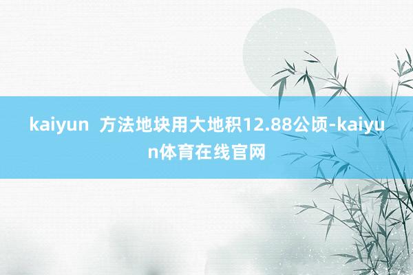 kaiyun  方法地块用大地积12.88公顷-kaiyun体育在线官网