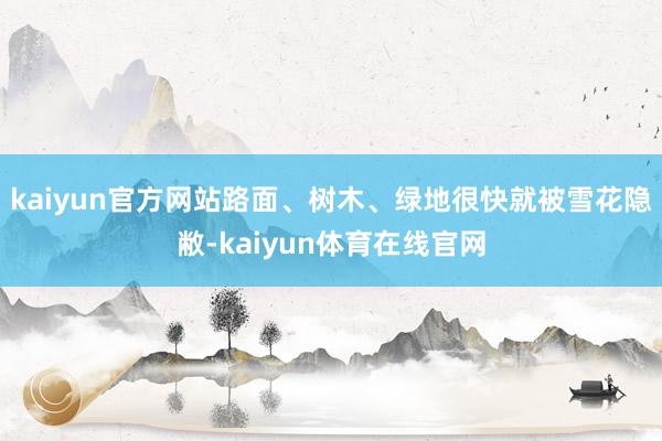 kaiyun官方网站路面、树木、绿地很快就被雪花隐敝-kaiyun体育在线官网