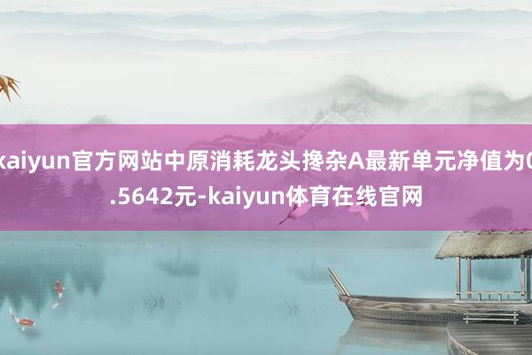 kaiyun官方网站中原消耗龙头搀杂A最新单元净值为0.5642元-kaiyun体育在线官网