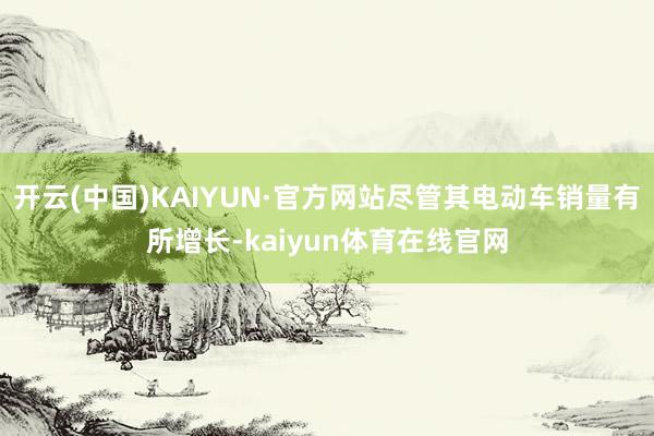 开云(中国)KAIYUN·官方网站尽管其电动车销量有所增长-kaiyun体育在线官网