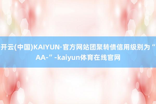 开云(中国)KAIYUN·官方网站团聚转债信用级别为“AA-”-kaiyun体育在线官网