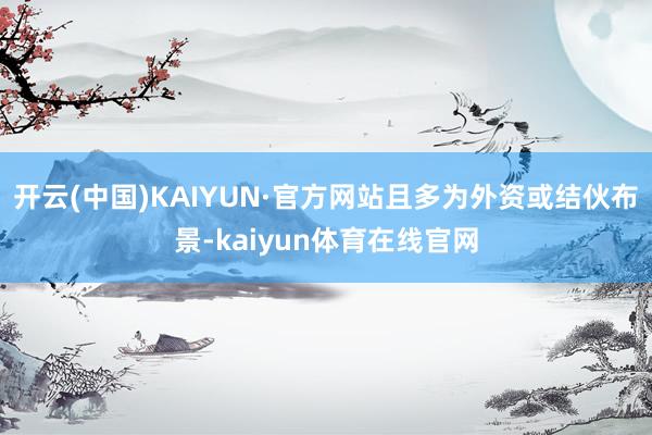 开云(中国)KAIYUN·官方网站且多为外资或结伙布景-kaiyun体育在线官网