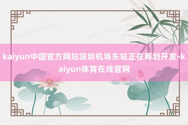 kaiyun中国官方网站深圳机场东站正在筹划开发-kaiyun体育在线官网