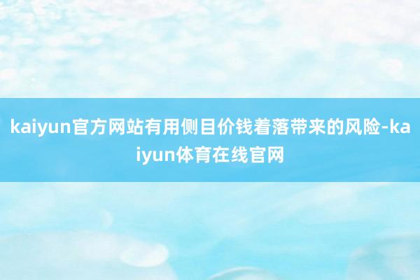 kaiyun官方网站有用侧目价钱着落带来的风险-kaiyun体育在线官网